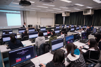 Girls take part in a hands-on workshop to understand the architecture of a website and tried coding for themselves.