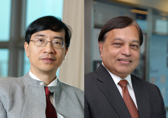 Professor Yuen Kwok-Yung (Left) and Professor Joseph Sriyal Malik Peiris (Right)